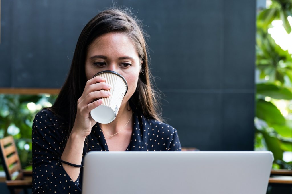 Woman at a laptop