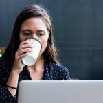 Woman at a laptop