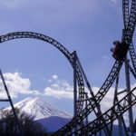 Black roller coaster over the Mountain during daytime